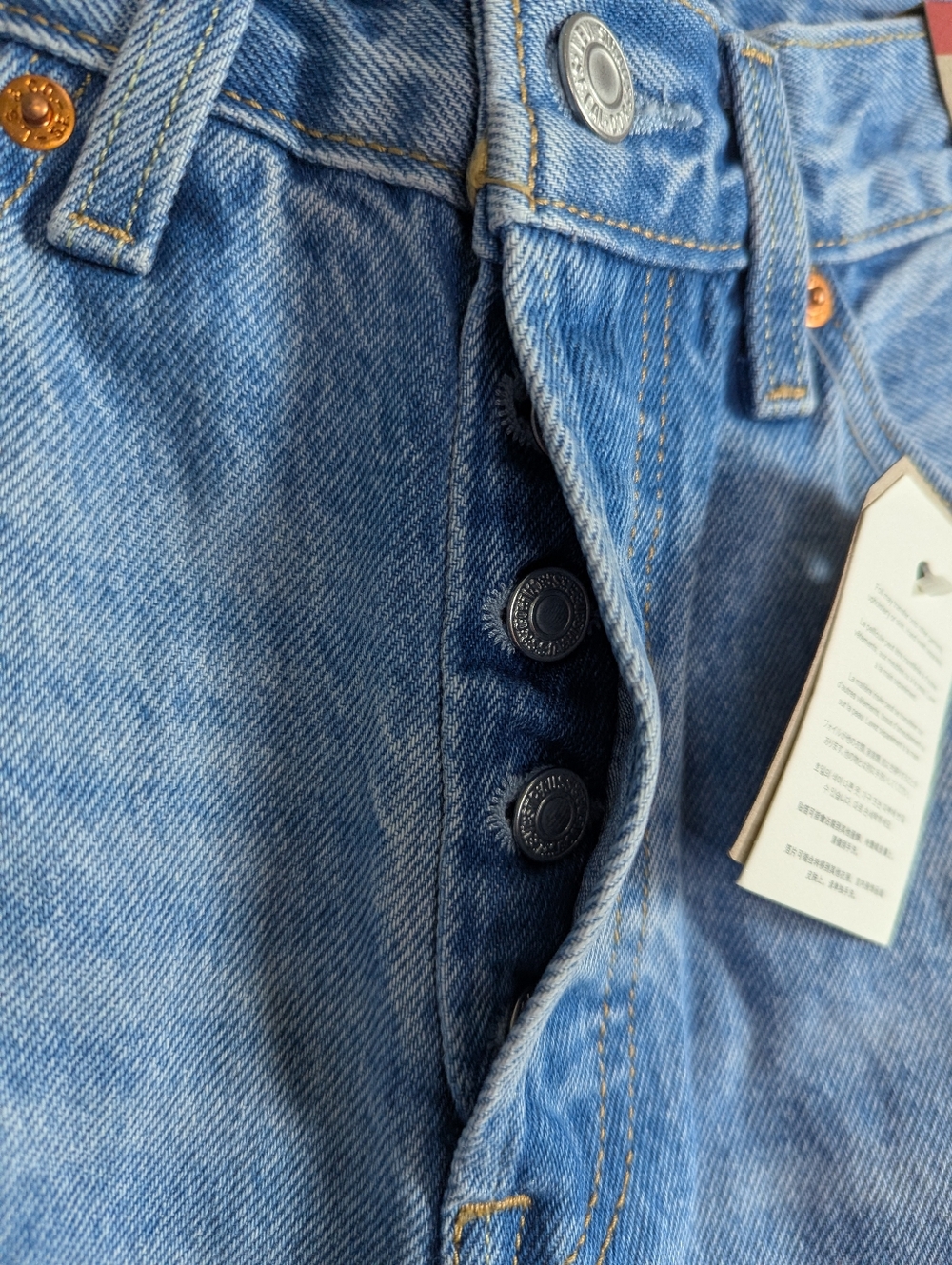 NWT Levi's 501 Original Silver Striped Jeans Women's Size 28x30 - Picture 2 of 8